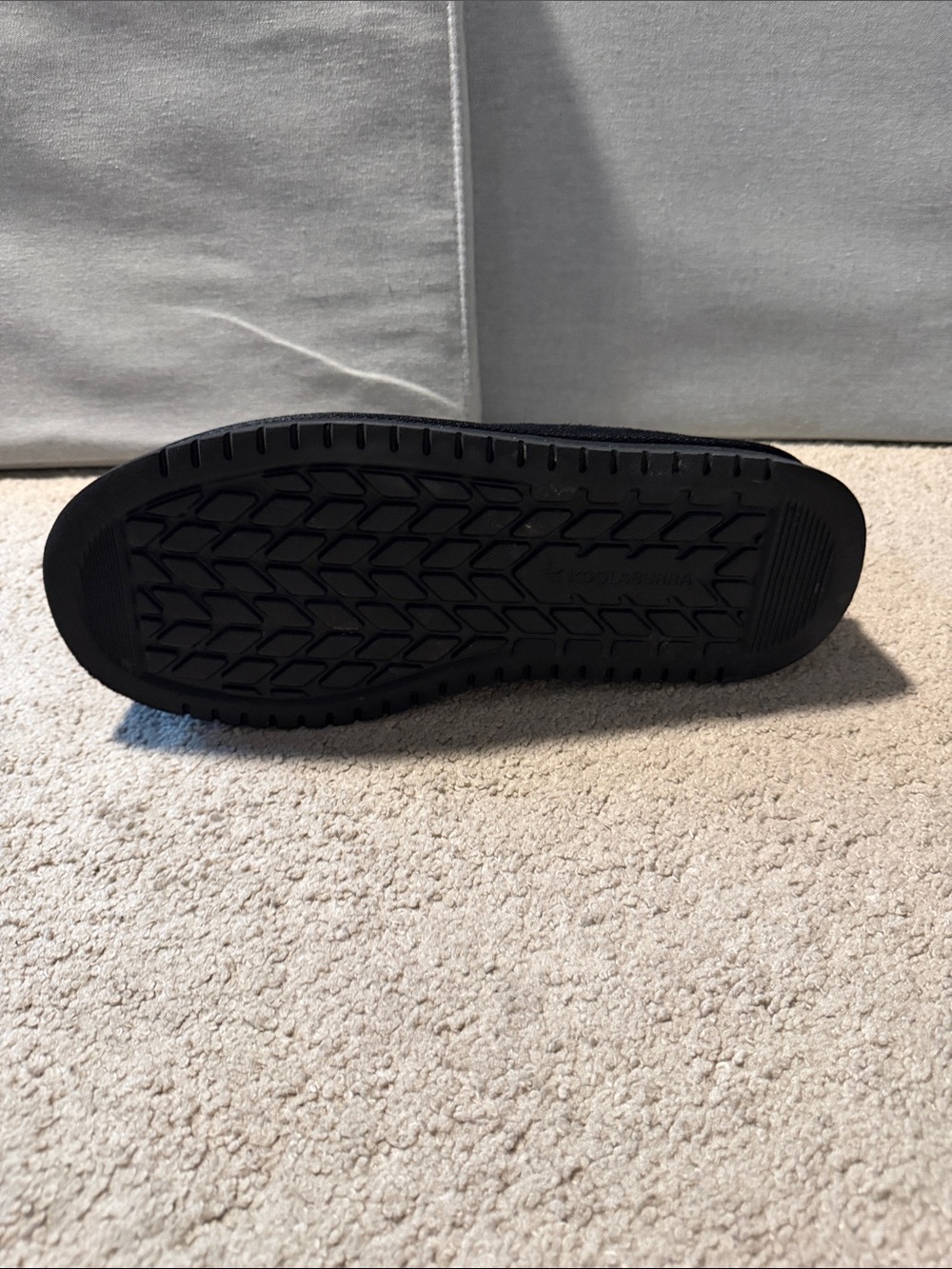 Koolaburra Black Platform Slip-On Cozy Suede Slippers - Picture 8 of 9